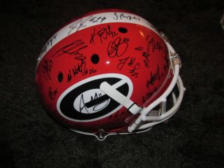 2012 Georgia Bulldogs team signed full size football helmet Gurley