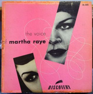 Martha Raye The Voice of 10 LP VG DL 3010 w Phil Moore 1949 Record
