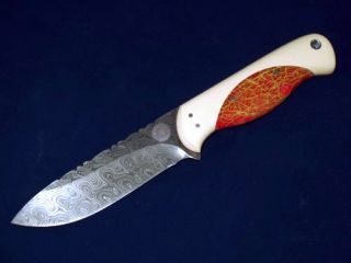 Marshall Hall Custom Made Knives Lrg. Drop PT. Knife Mike Norris
