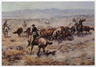 Western Art Charles Marion Russell Unused Roundup EX Condition