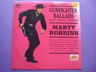 Marty Robbins Vinyl LP Gunfighter Ballads and Trail Songs KLPS 817