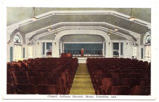 An Interior View of The Chapel Indiana Masonic Home Franklin In