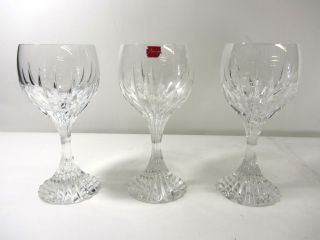 Baccarat Massena Crystal Water Wine Glasses 6 Piece Set