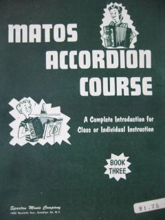 Accordion Music Book Matos Accordion Course Book 3
