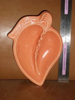 2002 Maurice of California Pottery Ashtray Peach Color 7 75 Free US