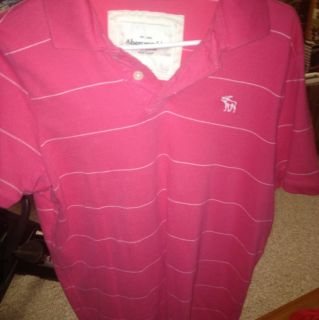 Abercrombie Fitch Mens Pink Polo Shirt