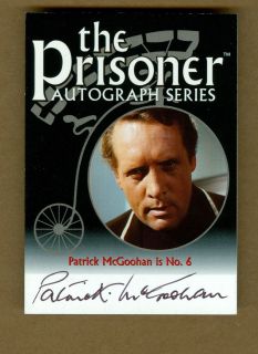 Autograph Series 1 RARE Autogaph Card PA1 Patrick McGoohan No 6