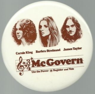 McGovern Classic Concert Pin Streisand Taylor King