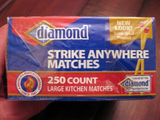 Strike Anywhere Matches Three 250 Count Boxes Diamond Red White Free