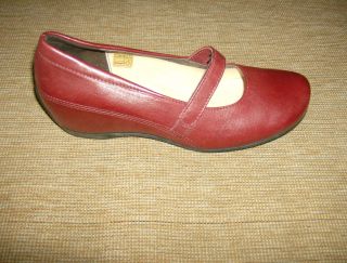 Wolky Gorgeous Burgundy Leather Mary Jane Wedges Sz 41 9 5M