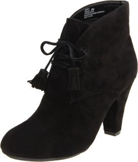 Me Too Womens Odelia Black Suede Ankle Boot