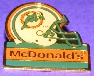 McDONALDS 1994 PIN   MIAMI DOLPHINS Football Helmet Collectible
