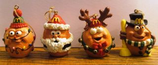 Merry McNugget McDonalds Collectibles Club 4 Christmas Ornaments New