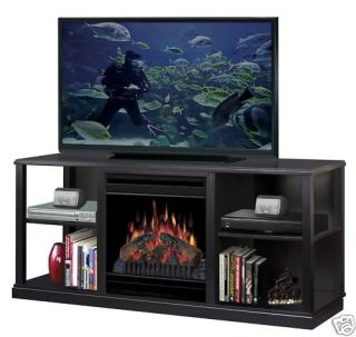 Dimplex Cornet Black Media Center Electric TV Fireplace w 20 Firebox