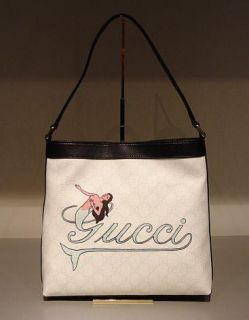 New Authentic Gucci Mermaid Tattoo Meier Hobo Bag Tote Handbag