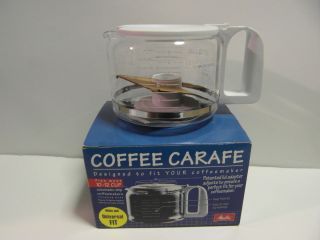 NEW Melitta Coffee Carafe Replacement Pot Fit Most 10 12 Cup Universal