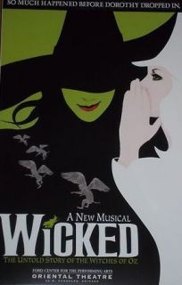 Wicked New Musical Untold Story of The Witches oz 14 x 22 Poster