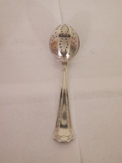 Antique Vintage Silverplate Tea Strainer Spoon Hinged Veribest