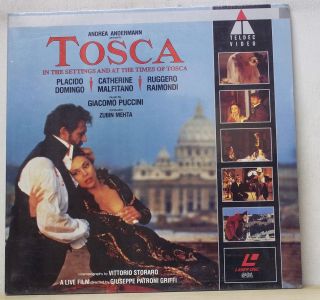 Puccini Tosca Domingo Mehta Griffi Teldec Laserdisc SEALED