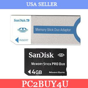 4GB Memory Stick Pro for Sony Cybershot DSC P120 DSC P150 DSC P200 DSC