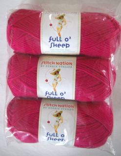 Stitch Nation Full O Sheep Wool Yarn 3 SK Sel Colors