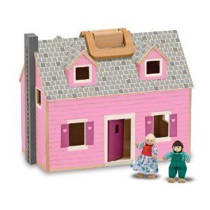 Melissa and Doug Fold Go Dollhouse with Furniture