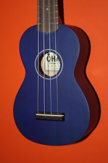 MIM Ohana Soprano SK 10BL Blue Mahogany Setup Ukulele Uke 966