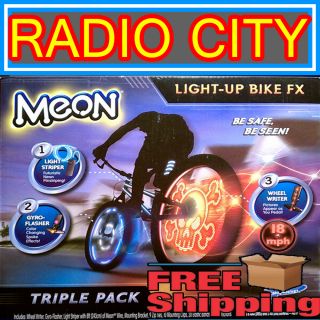 Meon Neon *3 PACK* LED Child Safety Light Up Bike Wheel FX System