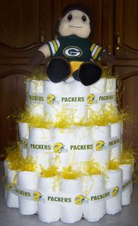 Green Bay Packers Inspired Baby Diaper Cake Baby Shower Gift