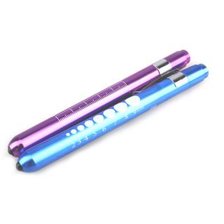 Medical Aid Pen Light Penlight Flashlight Pocket Torch with Scale
