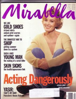 April 1992 Mirabella Magazine Jessica Lange Mercedes Ruehl