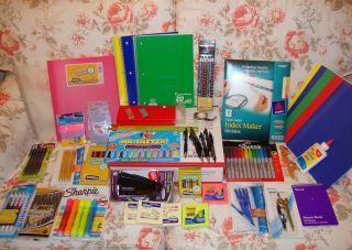 NEW LOT of SCHOOL OFFICE SUPPLIES Pens Markers Pencils Notebook