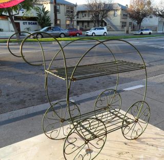  Wrought Iron PLANT STAND PLANTER Pot Holder Outdoor Shelf CHARIOT