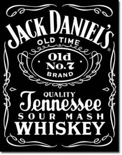 Jack Daniels Black Label Whiskey Vintage Advertising Tin Sign Metal