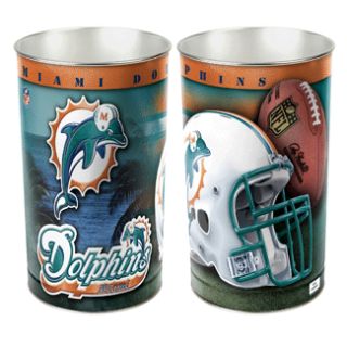Miami Dolphins Trash Can Waste Basket Garbage Can