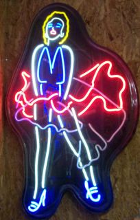 Neon Marilyn Monroe 3 Feet Tall Skirt Moves with Lights