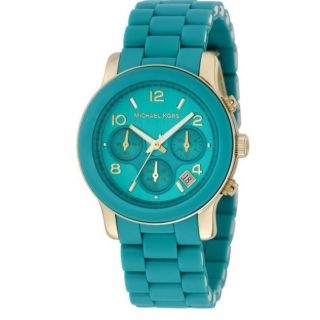 NEW Michael Kors MK5266 Turquoise Blue Polyurethane Ladies Watch 100%