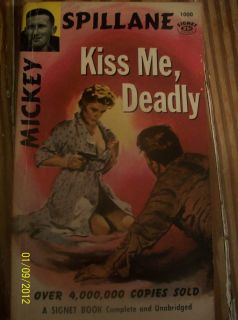 Kiss Me Deadly Mickey Spillane Signet 1000
