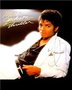 Michael Jackson Signed Thriller Album Reprint RP
