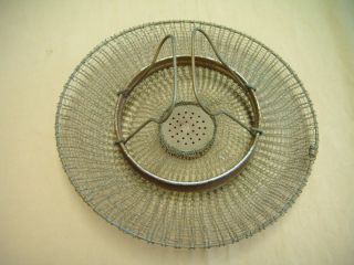 Vintage Antique French Country Wire Mesh Egg Basket