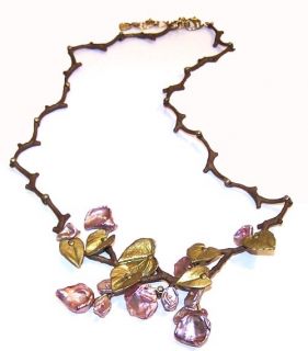Michael Michaud Silver Seasons Redbud Necklace w Pearl
