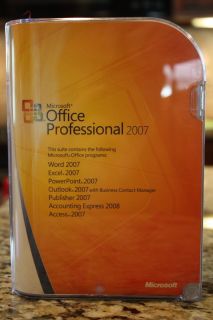 Microsoft Office Professional 2007 Full Version SEALED
