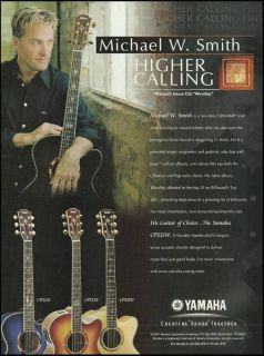 Michael w Smith Yamaha CPX15W Acoustic Guitars Ad 8x11 Guitar