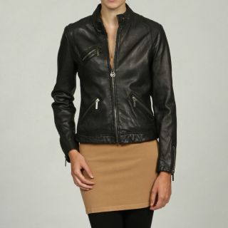 Michael Michael Kors Women`s Black Leather Jacket XL