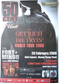 50 Cent Fort Minor 2006 Thai Concert Poster Hip Hop