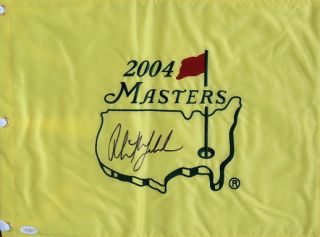 Phil Mickelson Signed 2004 Masters Flag Autographed JSA