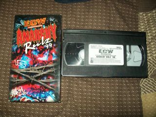 ECW Anarchy Rulz 99 VHS Like New RARE Free SHIP WWF WWE TNA Wrestling
