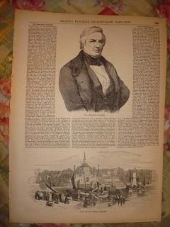 1856 President Millard Fillmore Rotterdam Antique Print