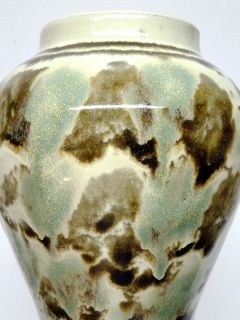 Vintage Japanese Tenmoku Oribe Glazes Studio Pottery Mashiko Vase
