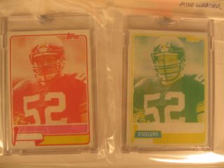 1981 Topps 2 Card Proof Set Mike Webster Steelers